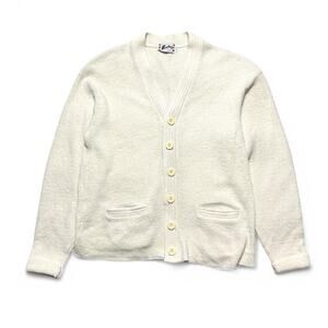 Barclay Vintage 50s Mohair Cardigan Sweater Kurt Cobain Grandpa Grunge Medium